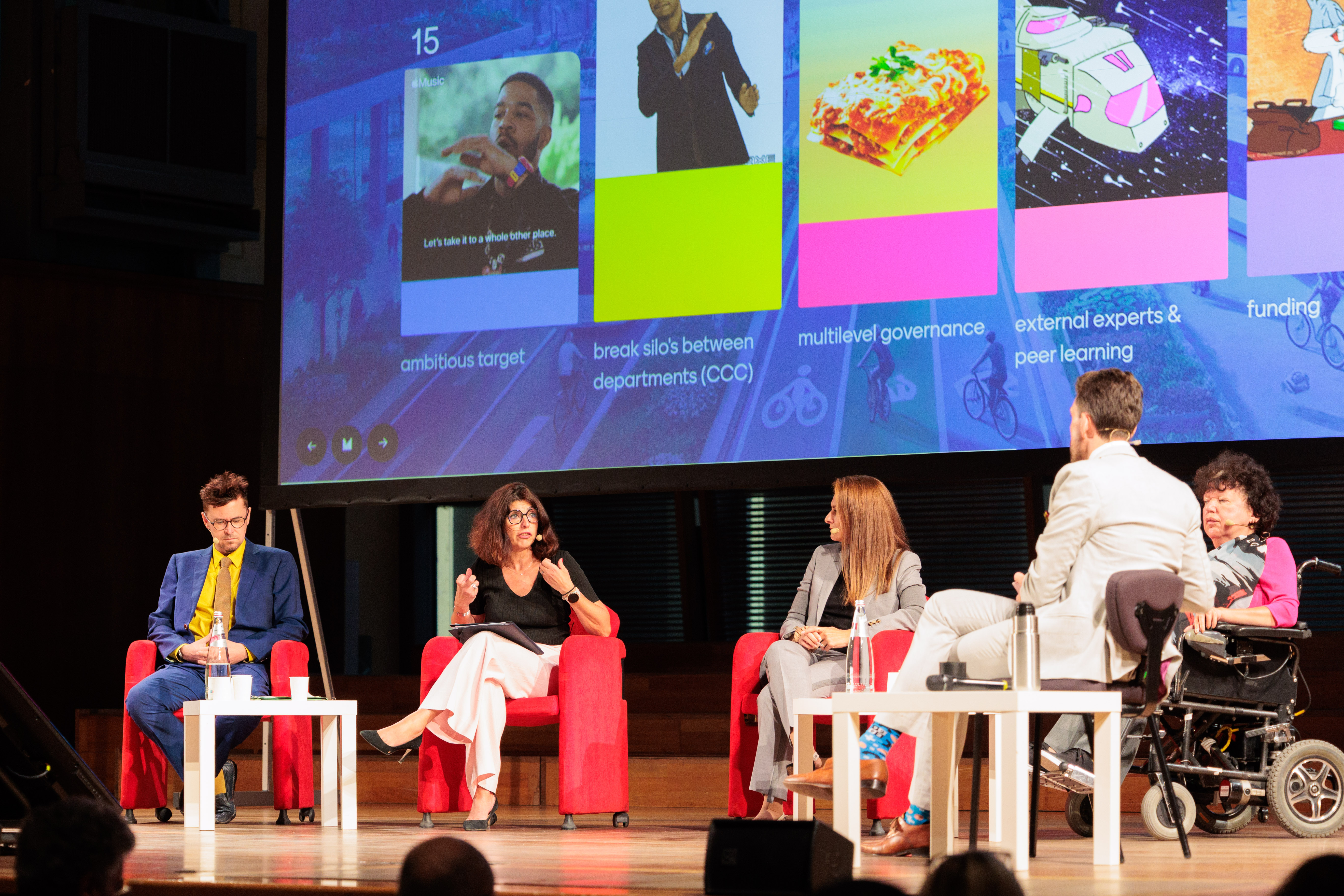 Panel discussion at a European policy conference